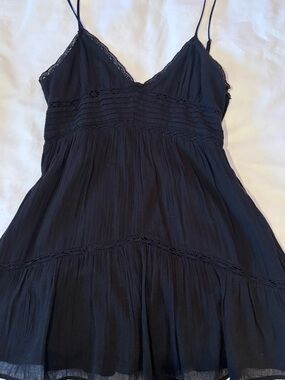 Zara Black Lace-Trim Cami Top